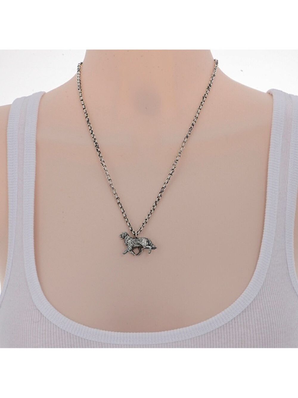 Sterling Silver Golden Retriever Dog Pendant Charm
